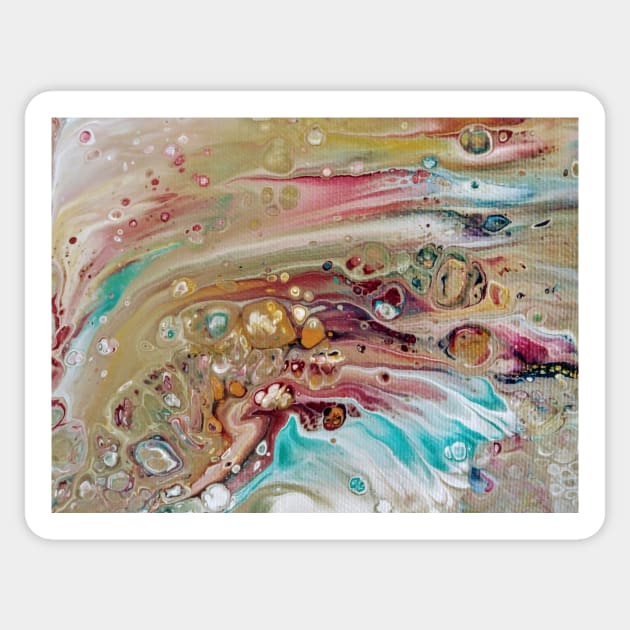 Abstract seascape Sticker by Annabellepaints